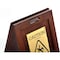 Alpine Industries Double-Sided Brass Plated Wooden Bilingual Caution Wet Floor Sign ALP499-BRA-MK - alternate 5
